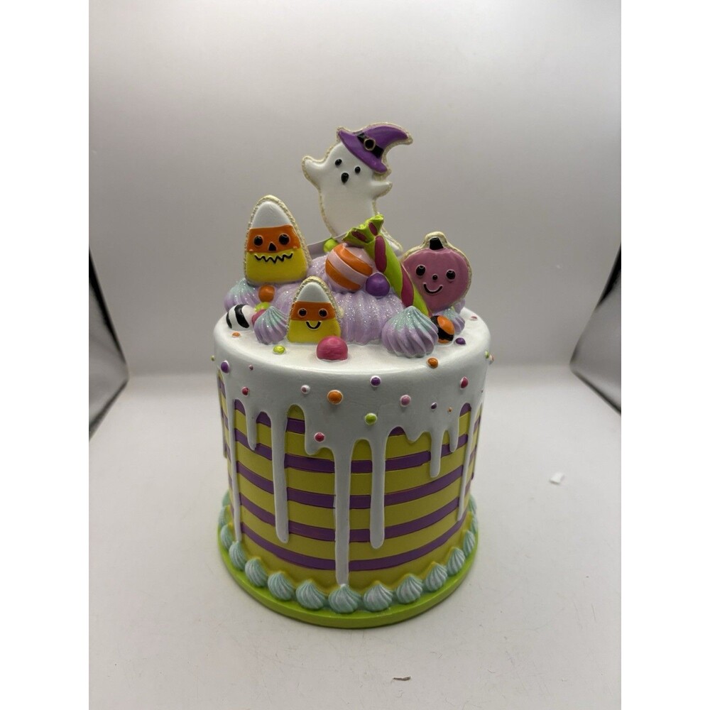 December Diamonds HALLOWEEN CAKE Ghosts Cookies Ghost Pumpkins NEW BOXED 8” NIB